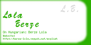 lola berze business card